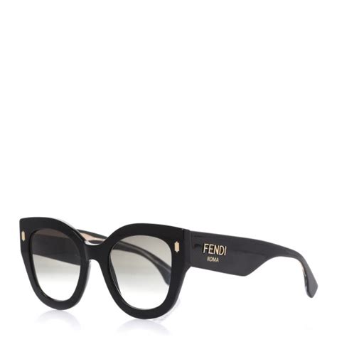 FENDI Acetate Cat Eye Sunglasses FF0435/S Black